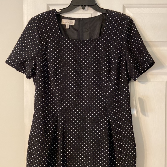 Adrianna Papell 100% Silk PolkaDot Dress size 14 length 39” bust 38” brand new - Picture 2 of 16